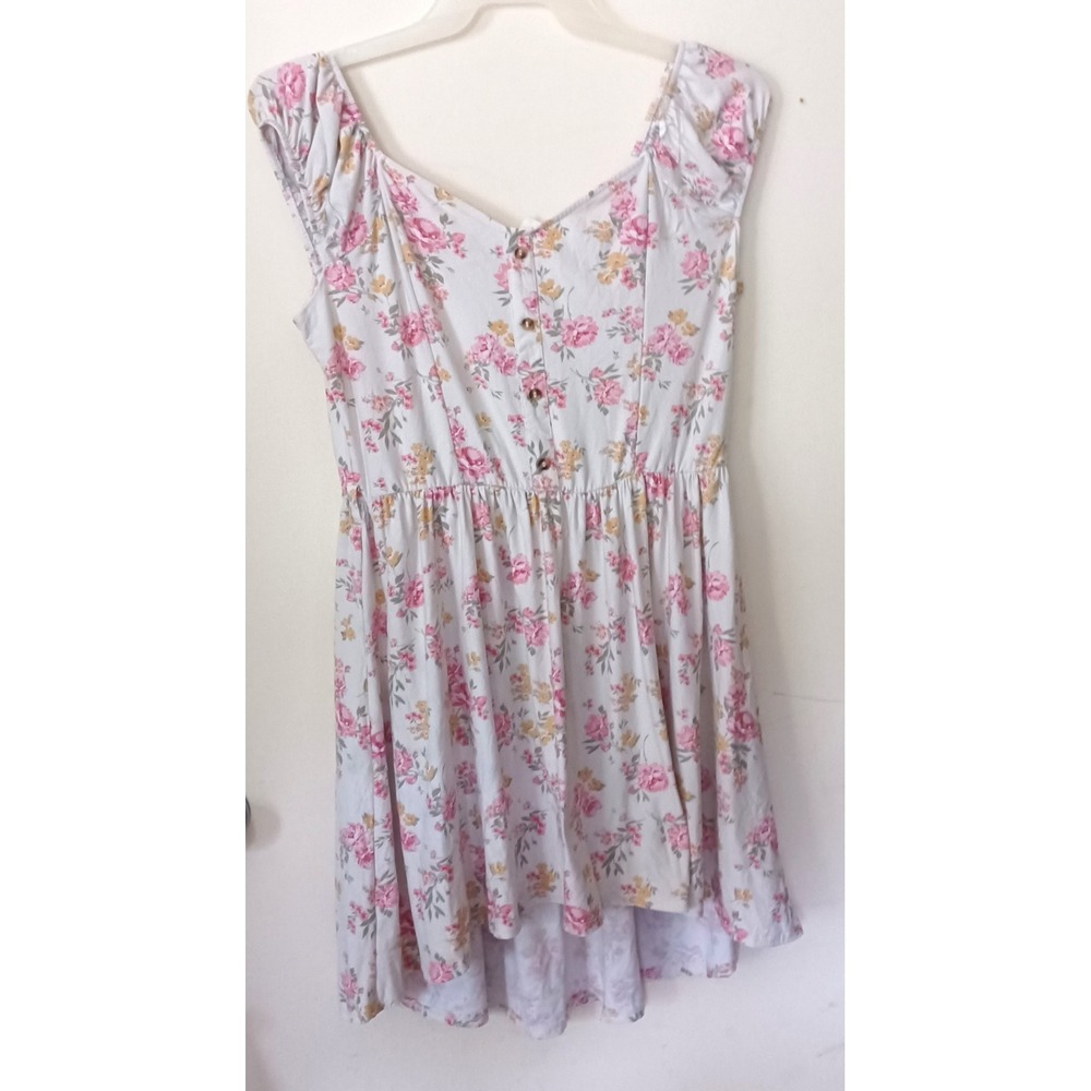 No Boundaries XXL Floral High-Low Dress Sweetheart Neckline Babydoll Coquette